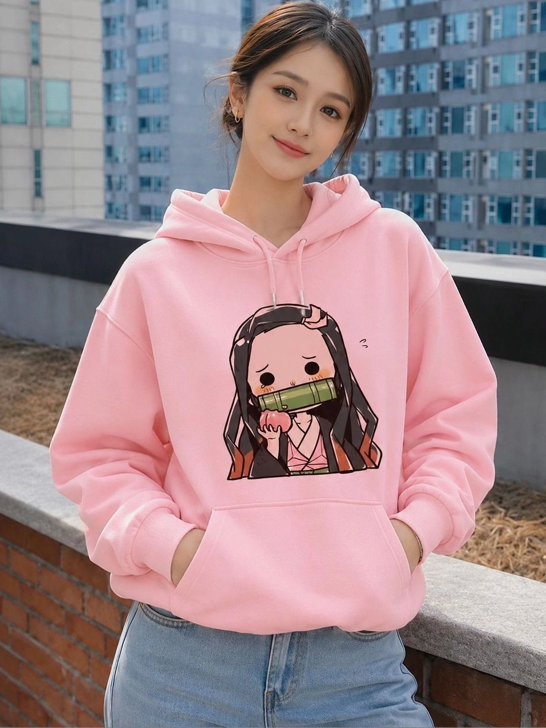 BRIEF CHICKADE Women Printed Hooded Sweatshirt-picture-28