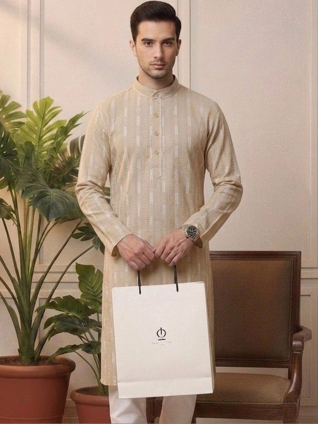 Sypher Boutique Men Dobby Handloom Kurta-picture-39