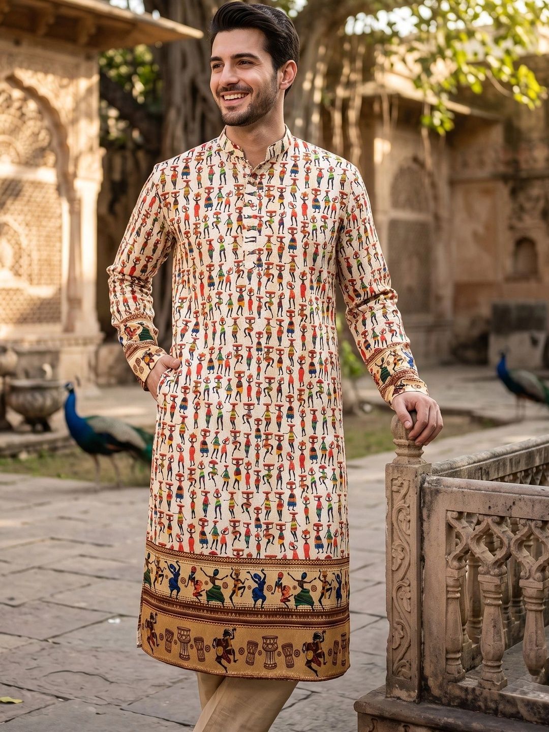 Anouk Men Ethnic Motifs Printed Kurta-picture-26
