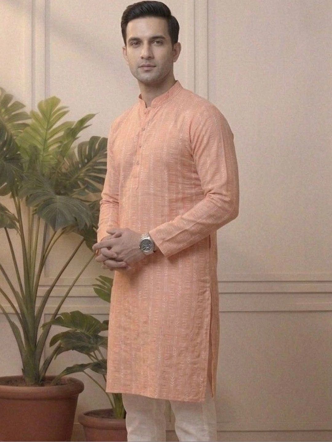Sypher Boutique Men Dobby Handloom Kurta-picture-16