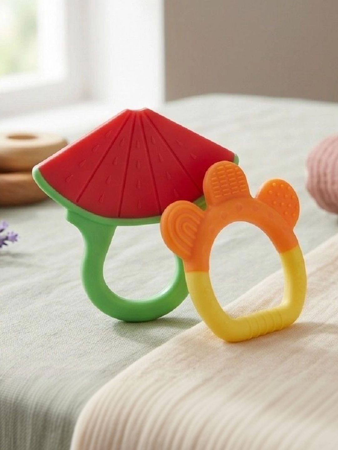 ORTIS GLOBAL TRADE Set Of 2 Watermelon Teether & Locker Ring Teether-picture-50