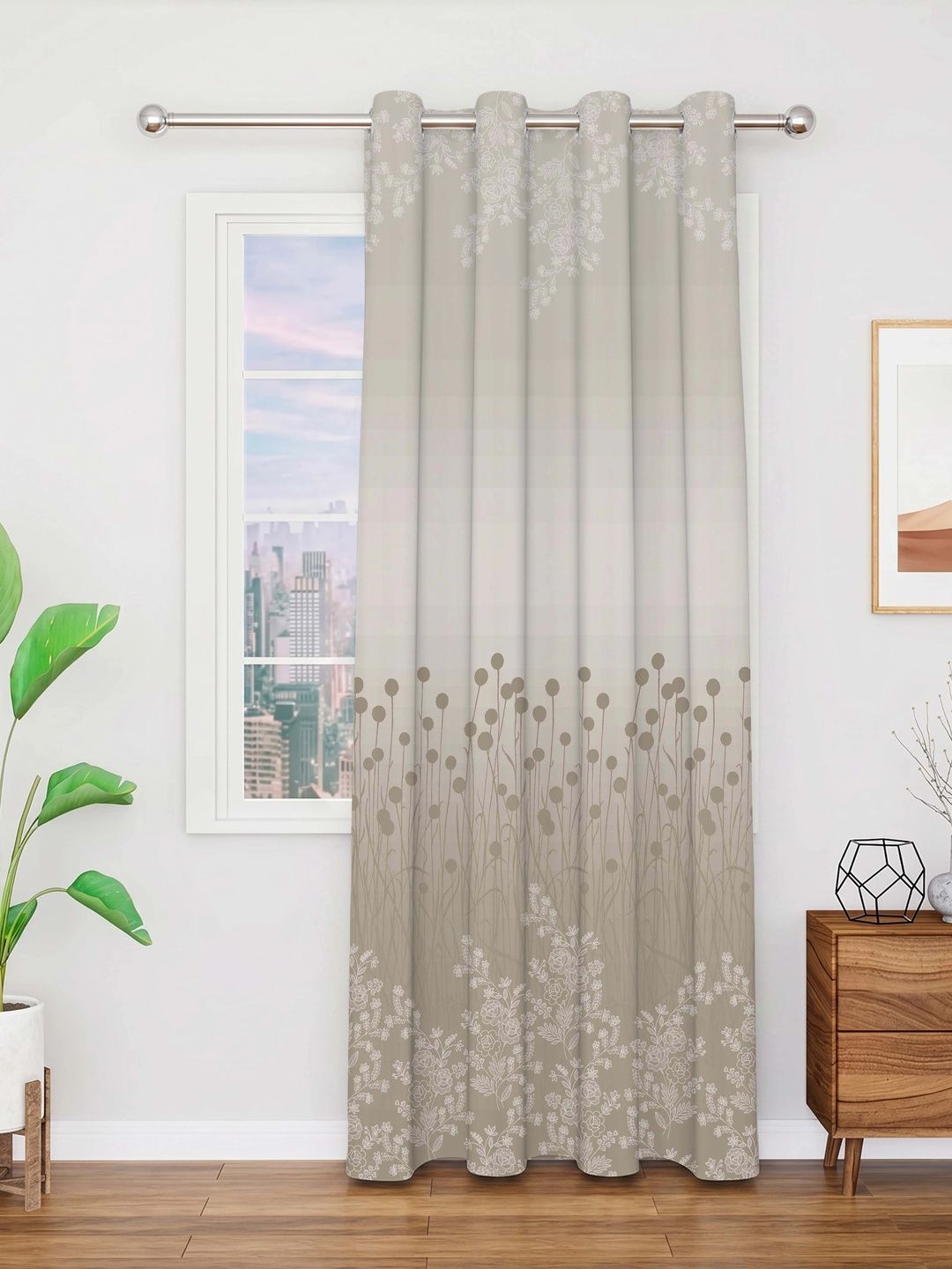 AAVIS DECOR Sea Green Floral Room Darkening Window Curtain-picture-58