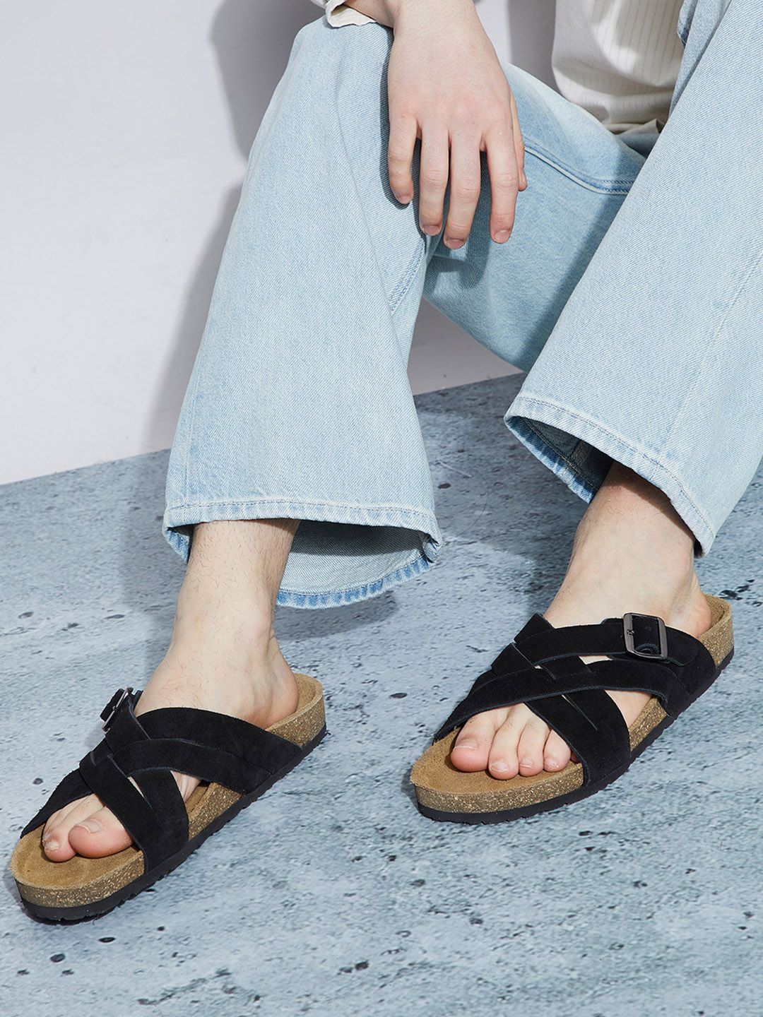 CODE by Lifestyle Men Leather Sliders