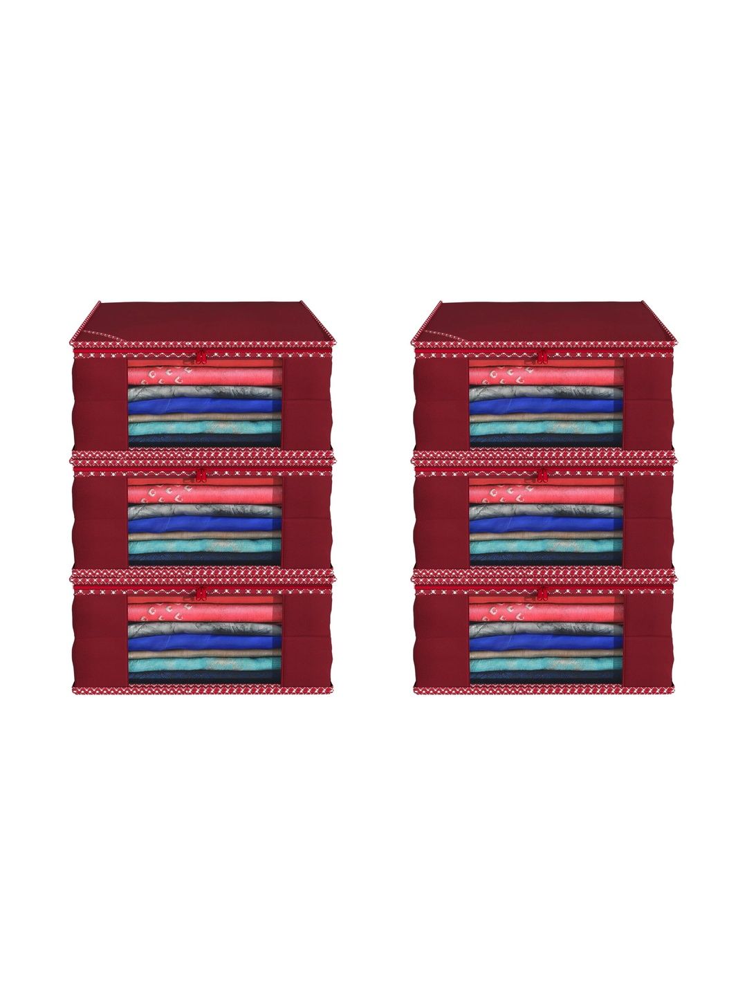 AARON INC Maroon Set of 6 Reusable Multi-Utility Organisers-picture-19