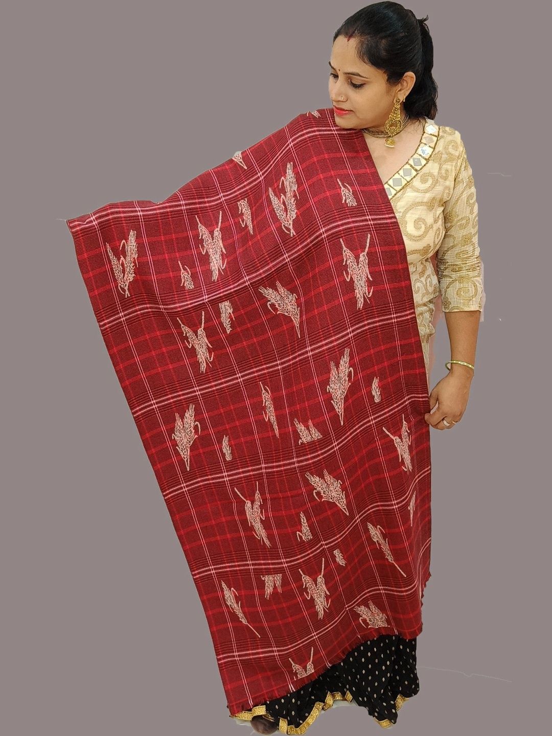 SPRHA Women Woven Design Shawl-image-46
