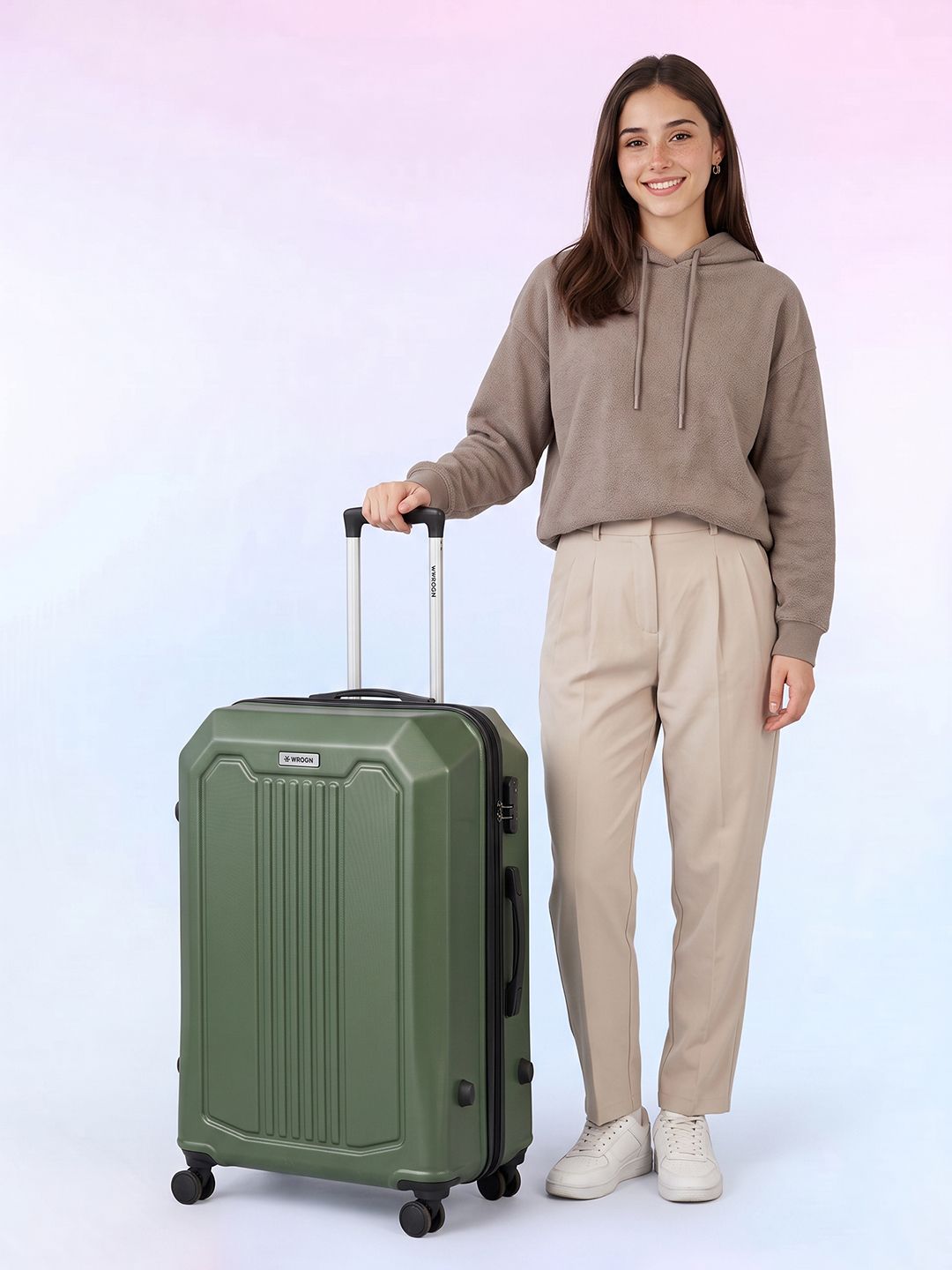WROGN Textured Hard-Sided Large Trolley Bag 180 L-image-35