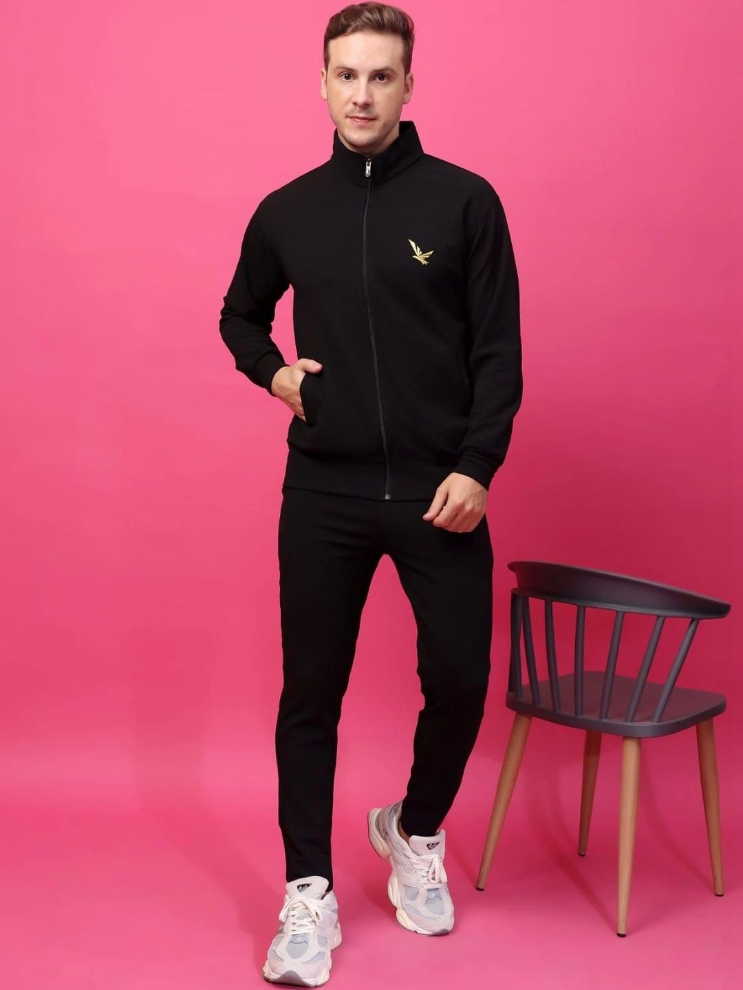 YELLOW TREE Graphic Mock Collar Tracksuits-picture-29