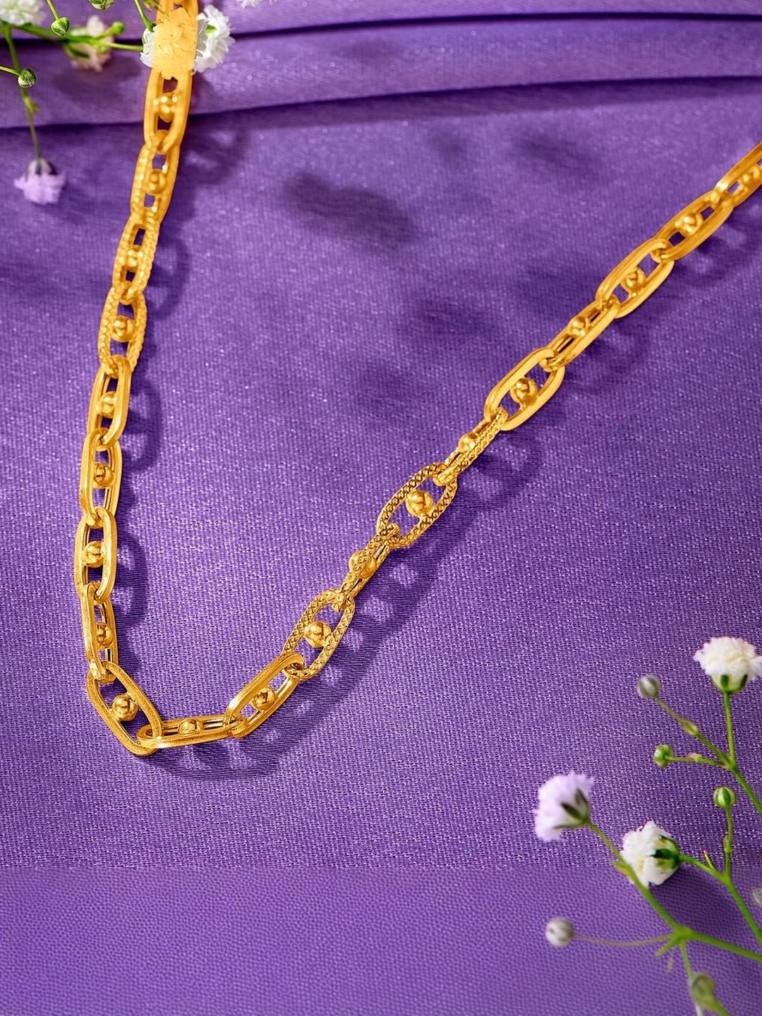 P N GADGIL JEWELLERS 22KT Gold Sheen Indoitalian Chain - 12 g-picture-30