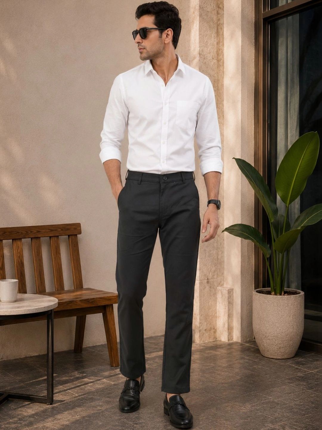 Kyber Men Classic Wrinkle Free Trousers-picture-32