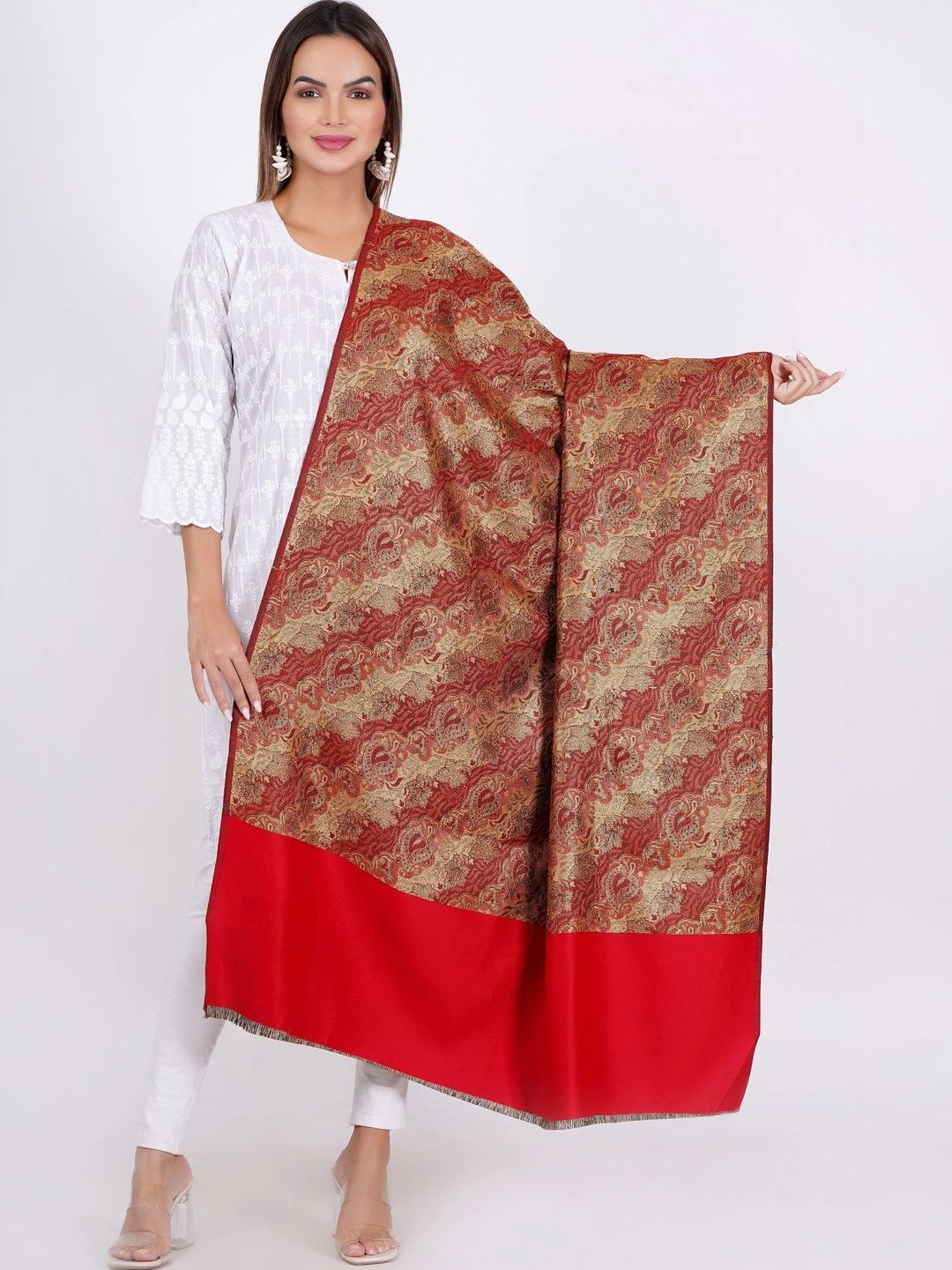 SPRHA Women Paisley Woven Design Shawl-picture-25