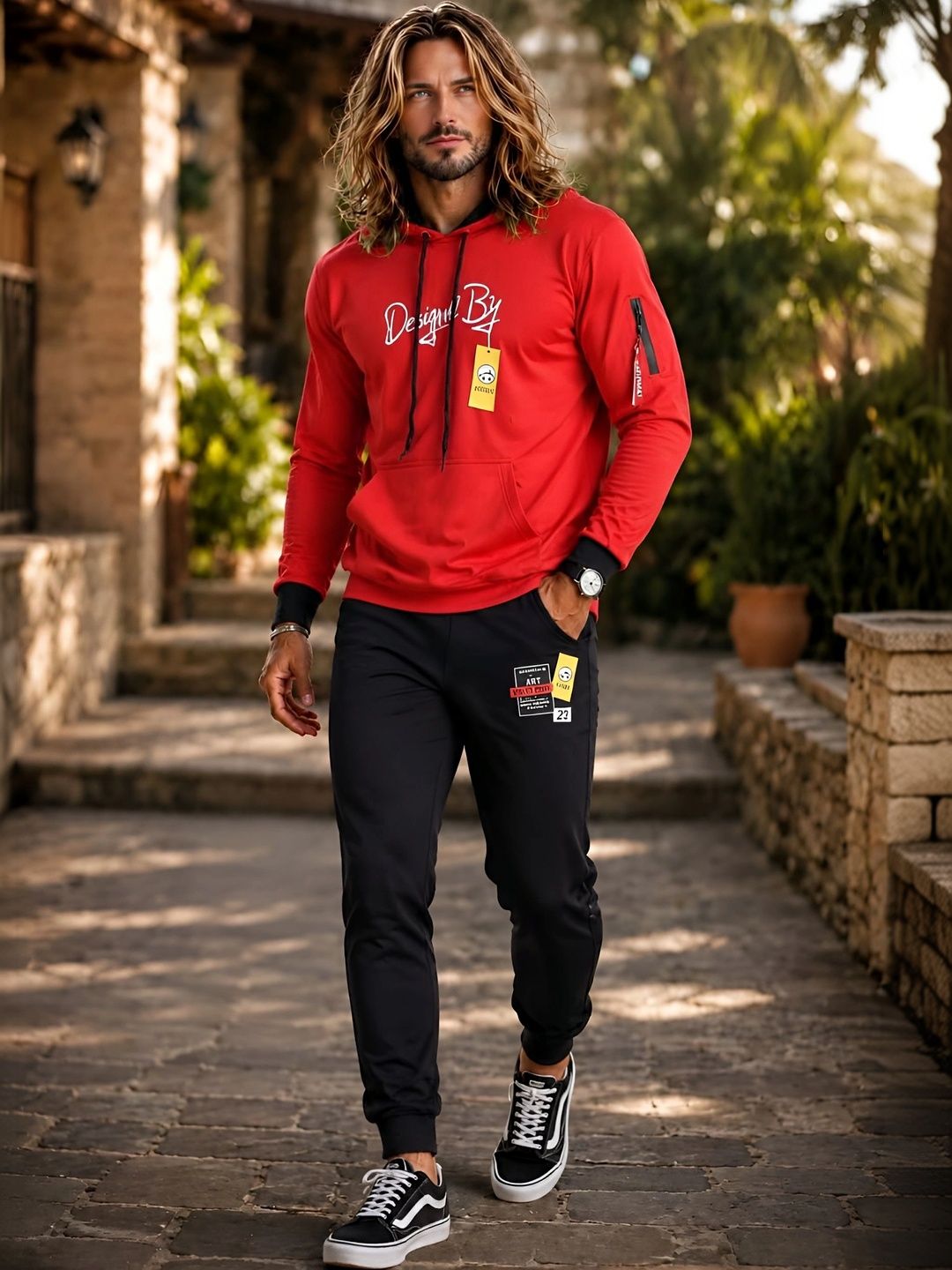 YELLOW TREE Typography Hooded Tracksuits-picture-32
