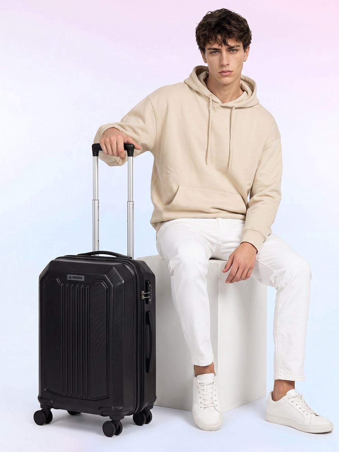 WROGN Textured Hard-Sided Cabin Trolley Bag 37 L-picture-31