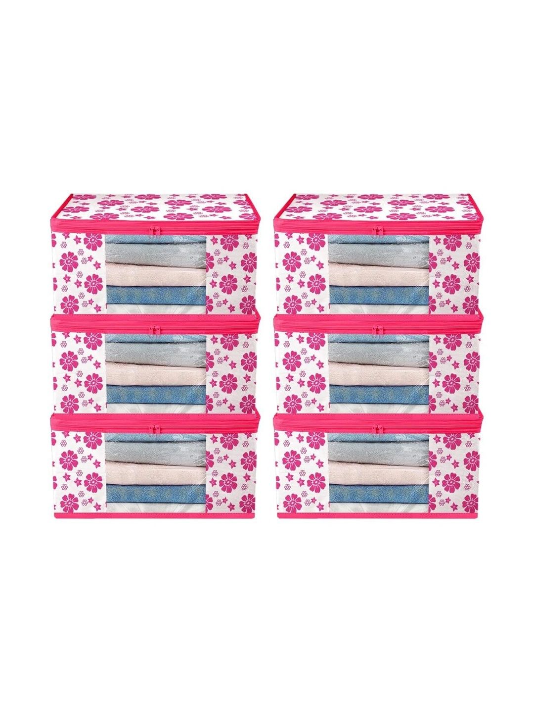 AARON INC Pink Set of 6 Reusable Multi-Utility Organisers-picture-7