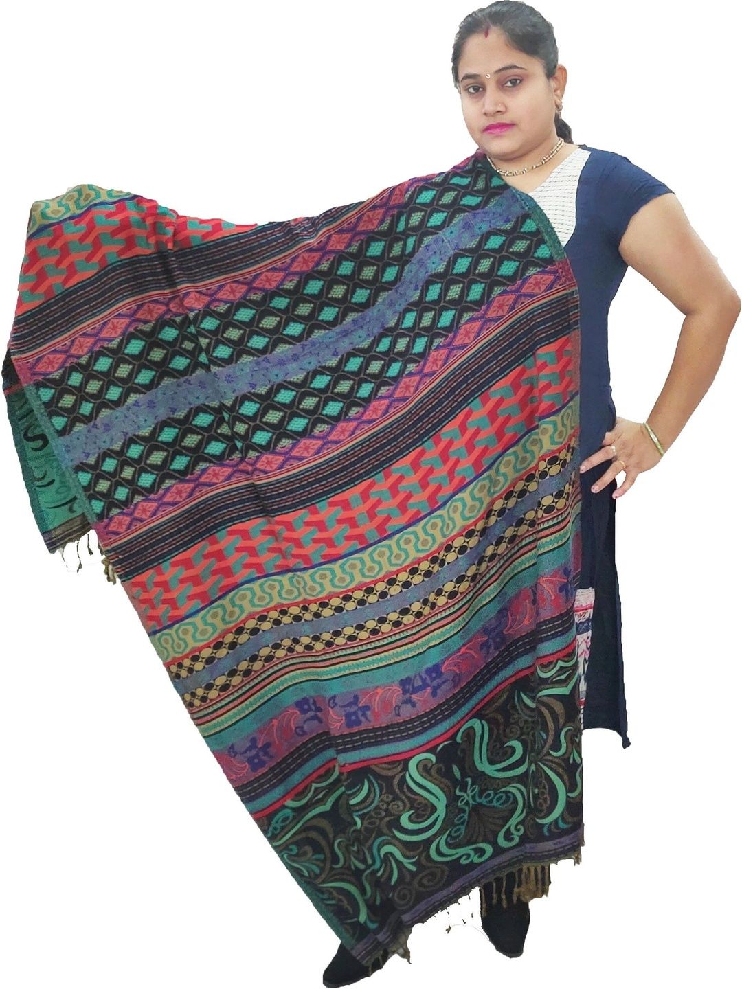 SPRHA Women Geometric Printed Shawl-picture-24