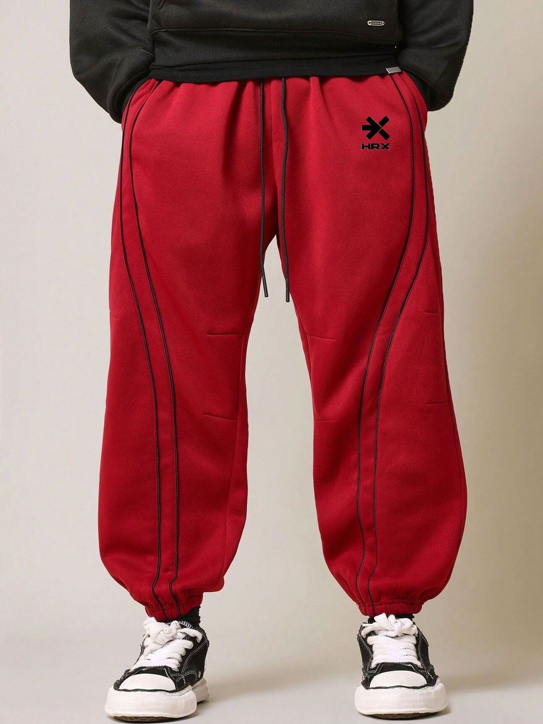 HRX by Hrithik Roshan Men Relaxed Fit Brand Logo Training Joggers-picture-45