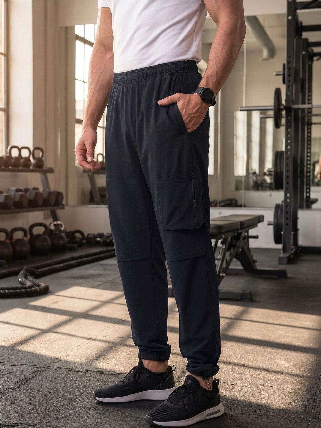HRX by Hrithik Roshan Men Mid-Rise Cargos Track Pants-picture-36