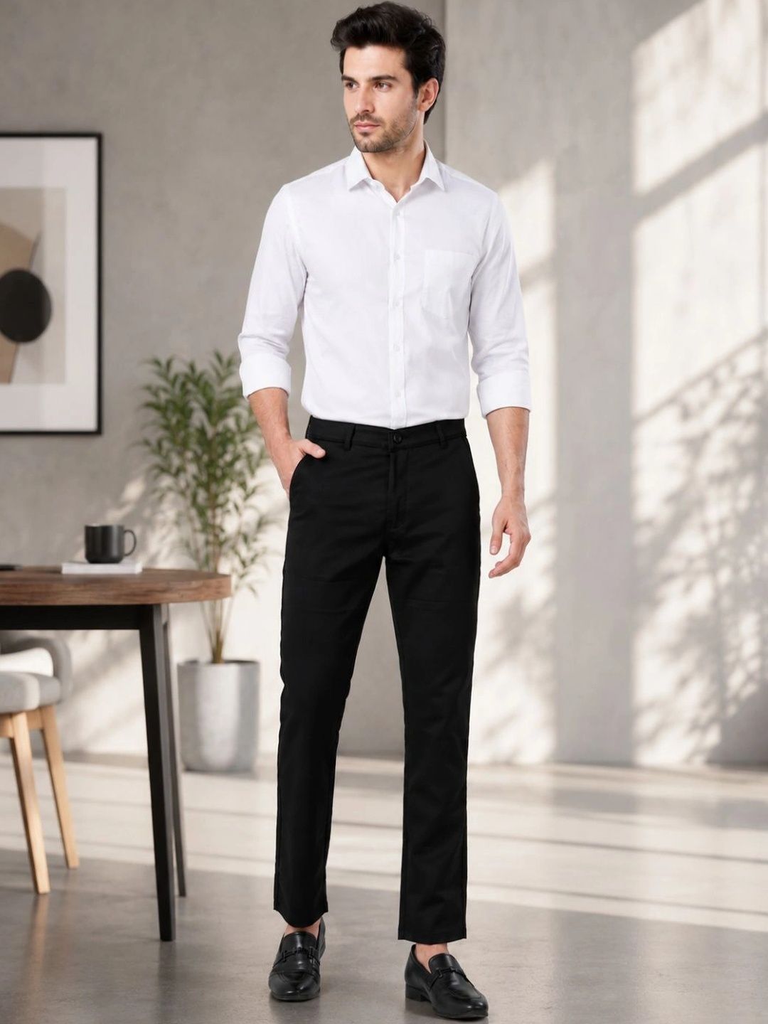 Kyber Men Classic Wrinkle Free Trousers-picture-57