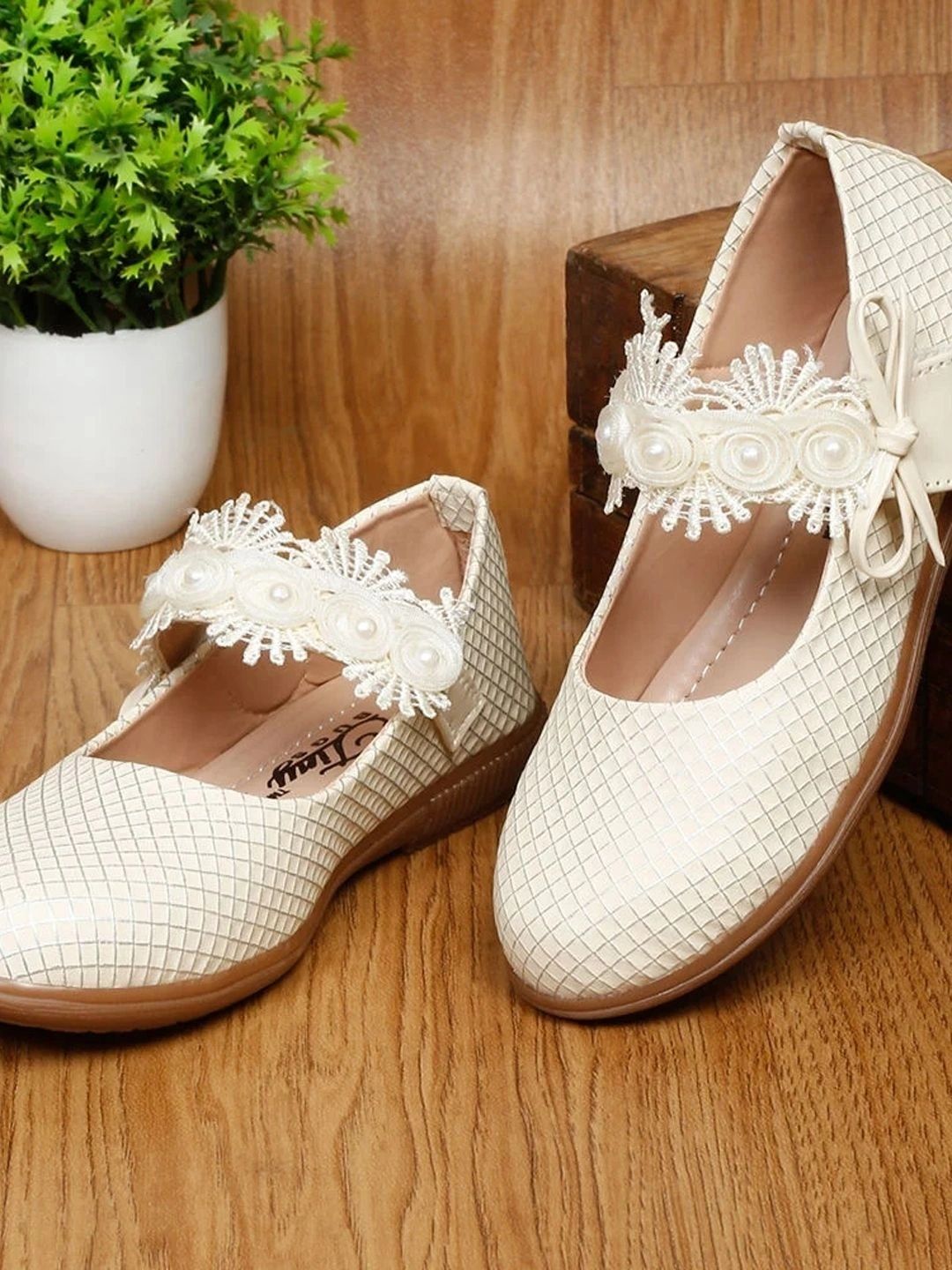 Hopscotch Girls Textured Party Flats-picture-30