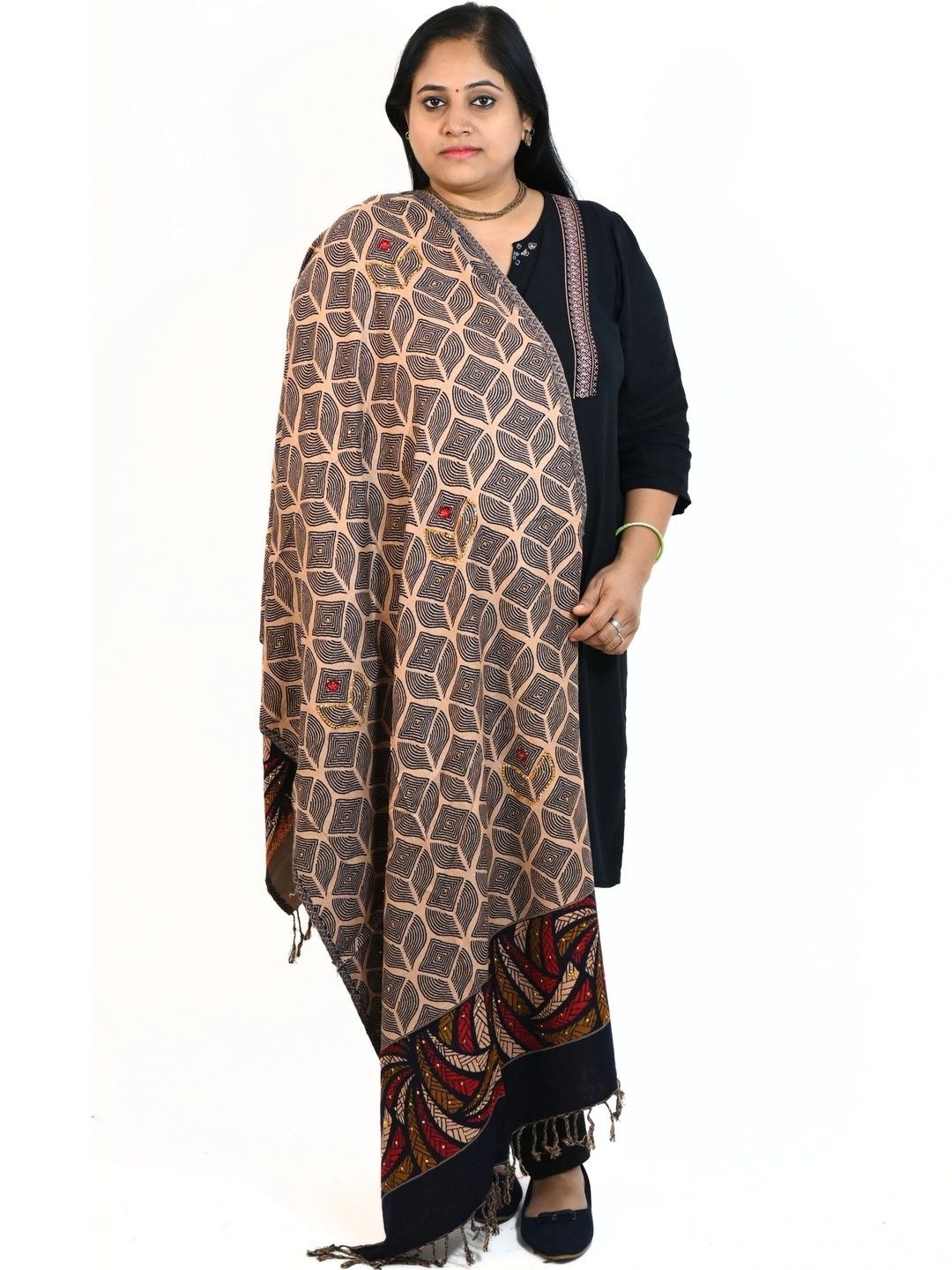 SPRHA Women Geometric Printed Shawl-picture-32