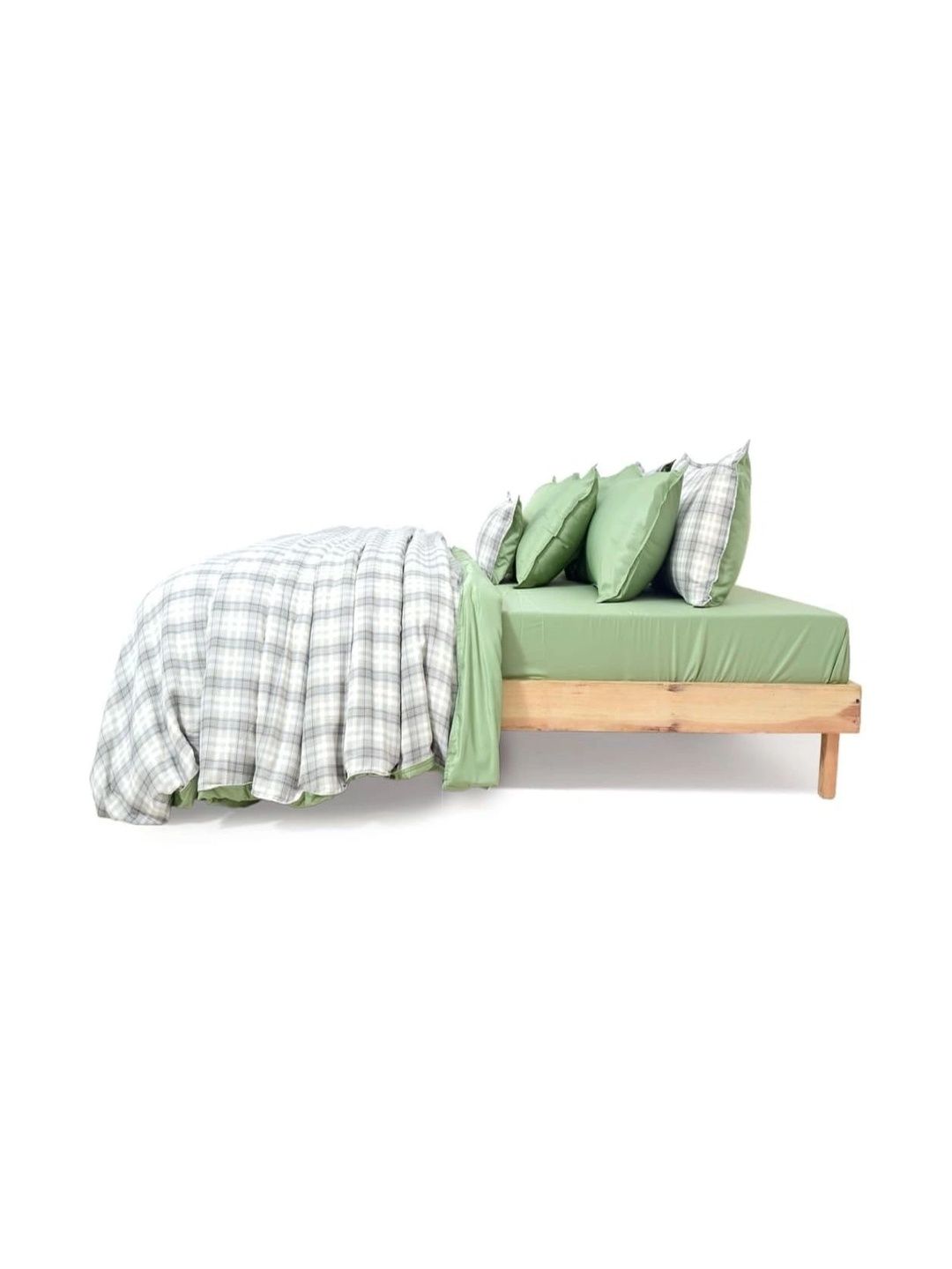 Zarf Green & White Checked 400 GSM Dohar-picture-21