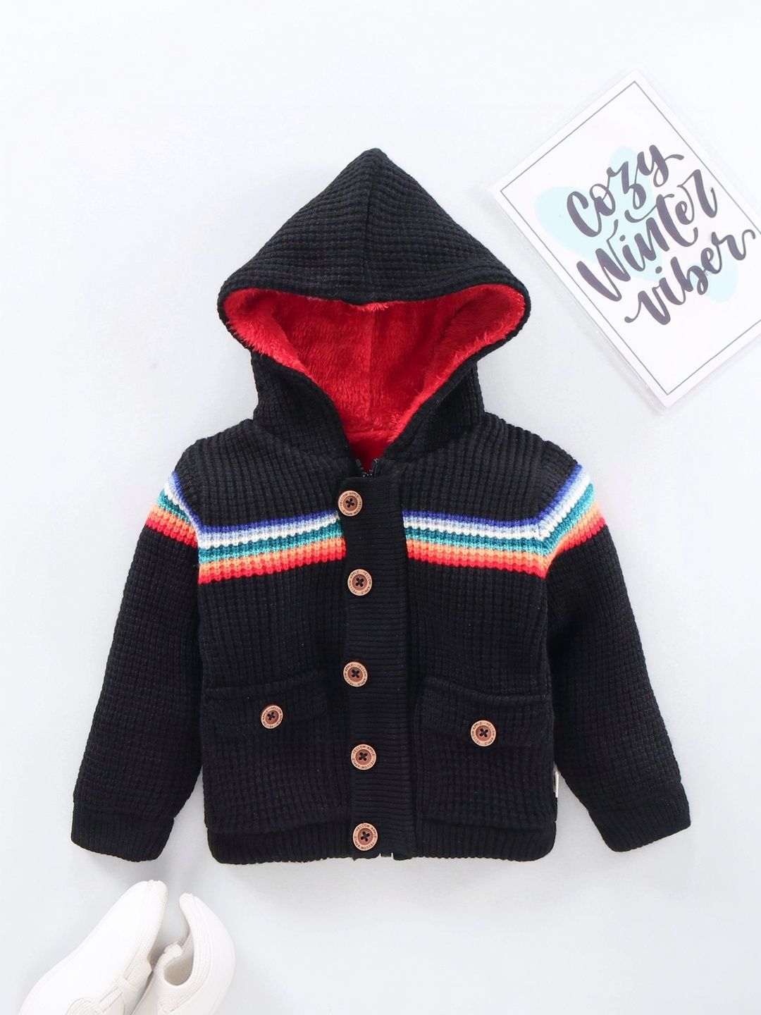 Yellow Apple Boys Colourblocked Cardigan-picture-43