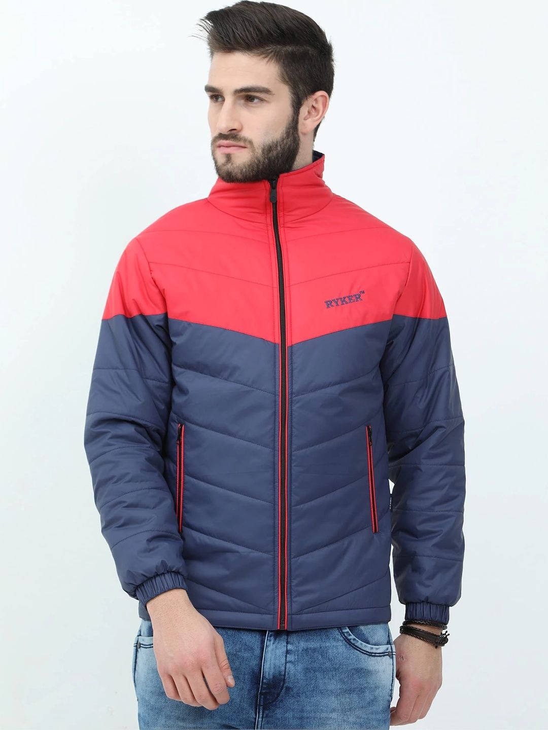 RYKER Men Colourblocked Lightweight Puffer Jacket-picture-22