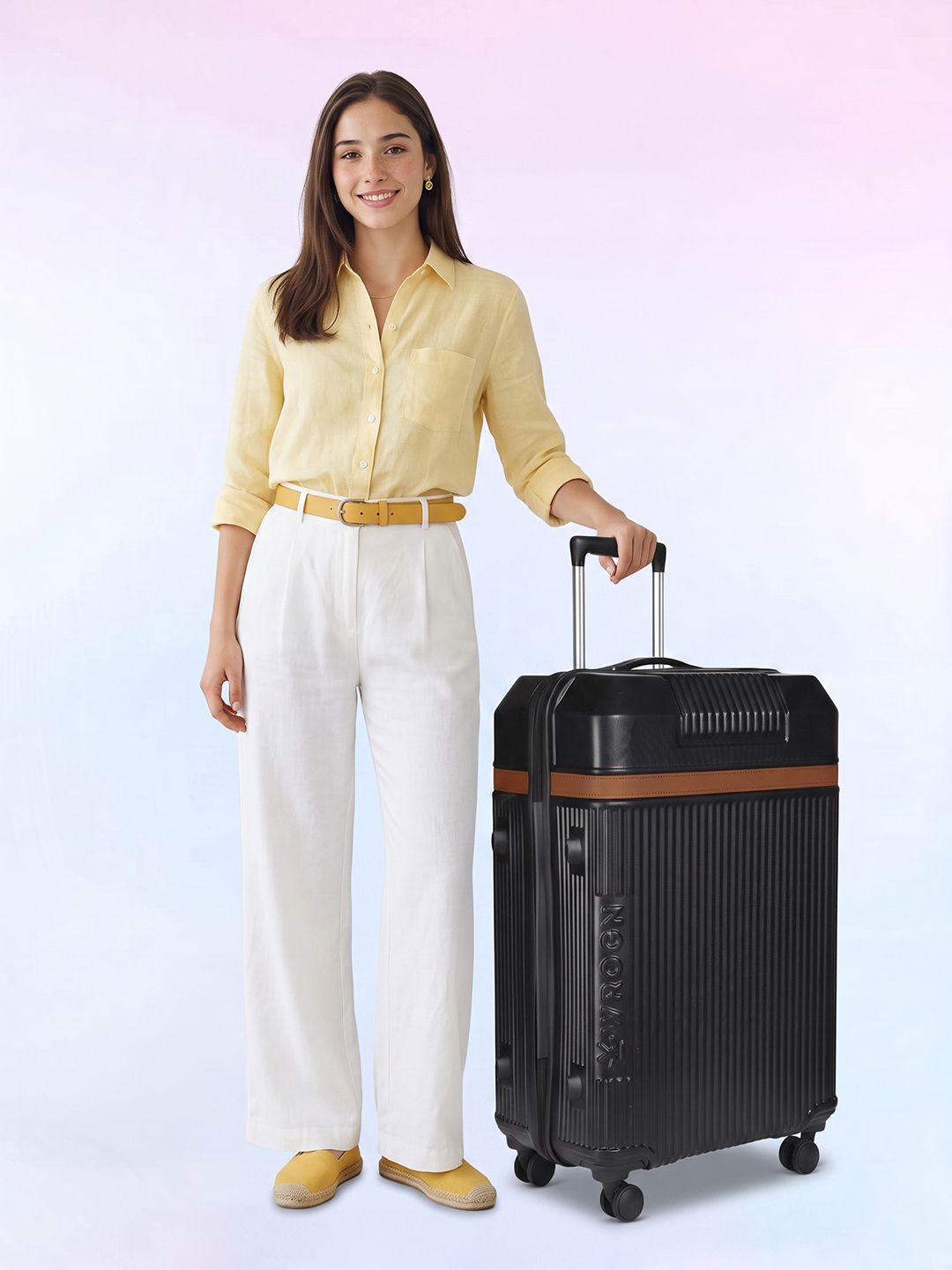 WROGN Textured Hard-Sided Large Trolley Bag 91 L-image-36