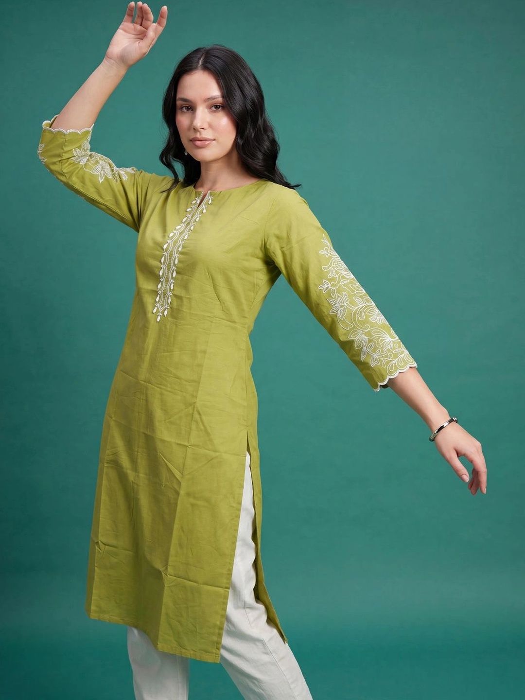 Indo Era Women Embroidered Thread Work Kurta-picture-51