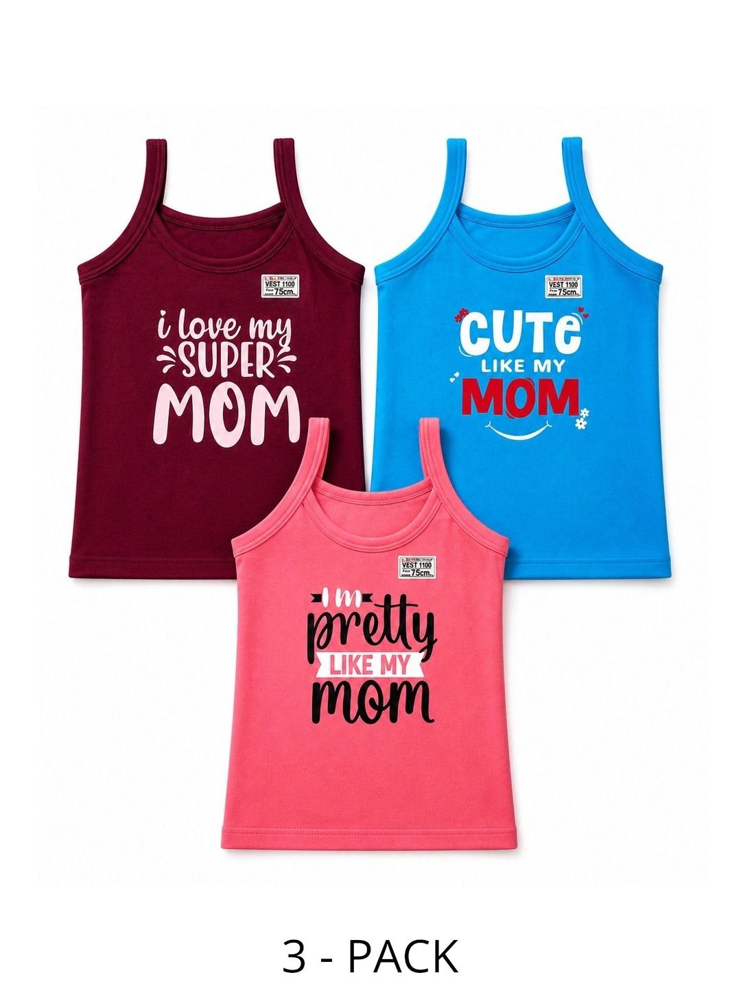 BODYSHINE Pack of 3 Printed Assorted Cotton Tank-image-27
