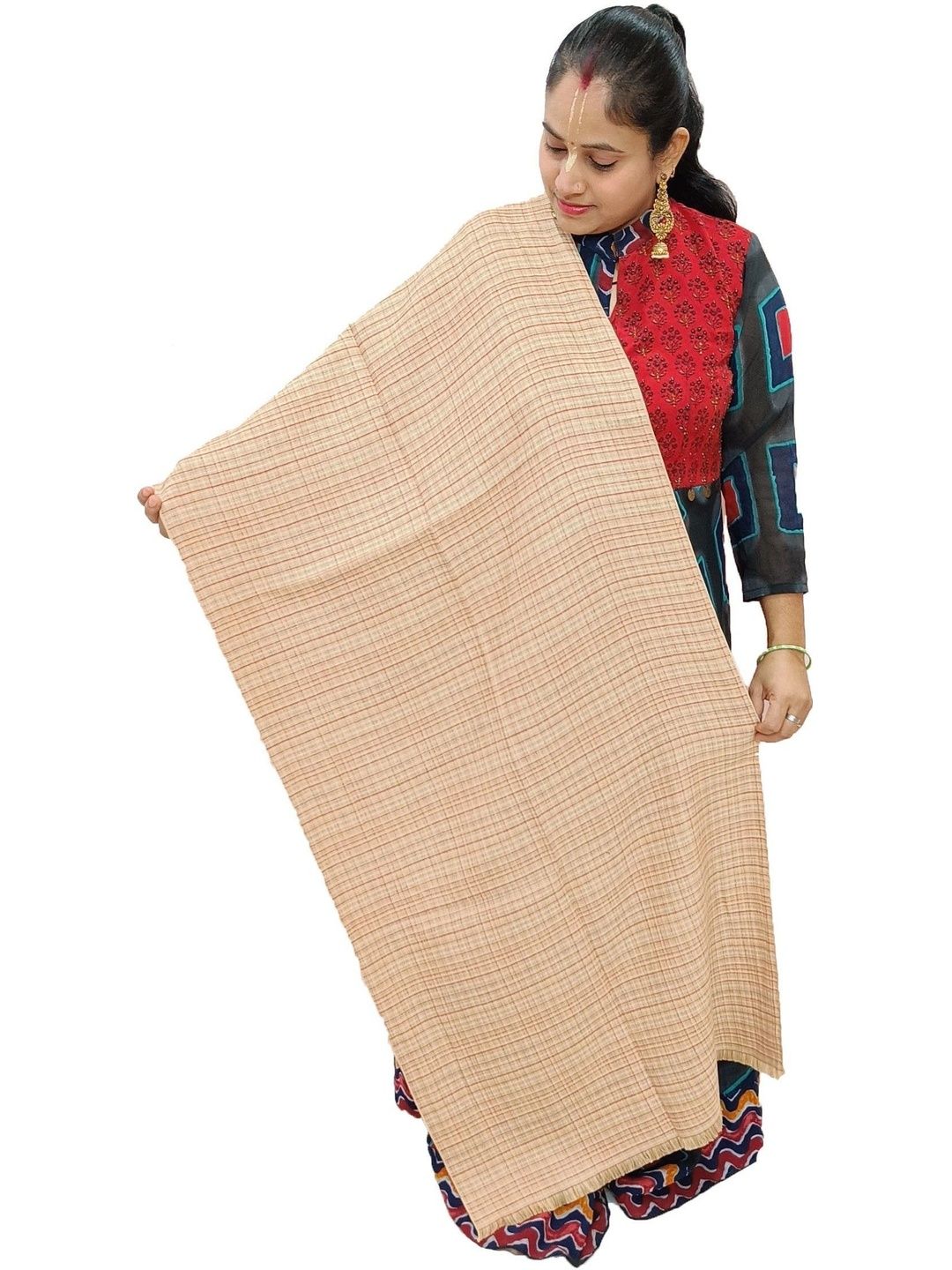 SPRHA Ethnic Motifs Woven Design Shawl-image-34