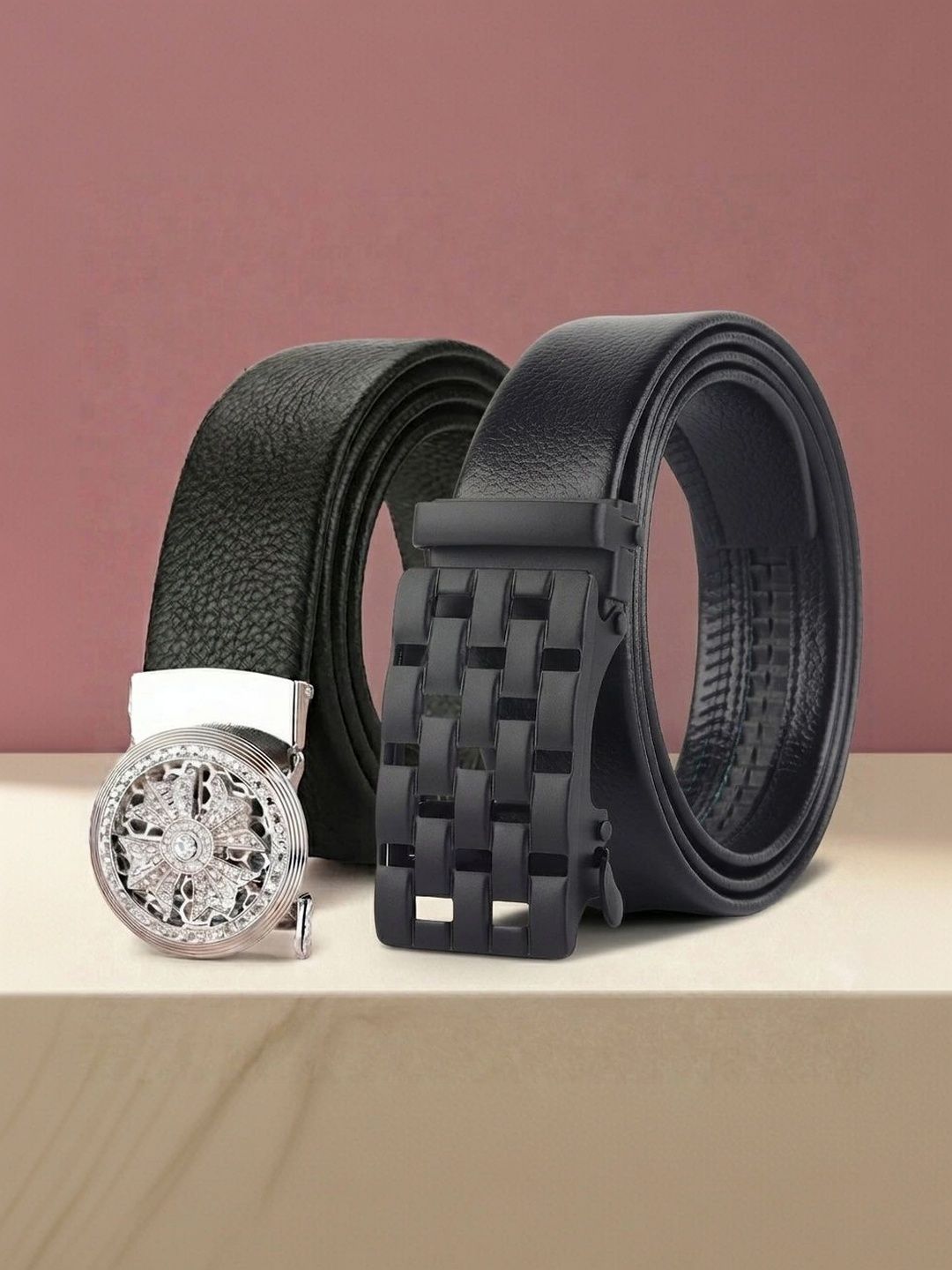 Roadster Men Textured 2 PU Belt-picture-34