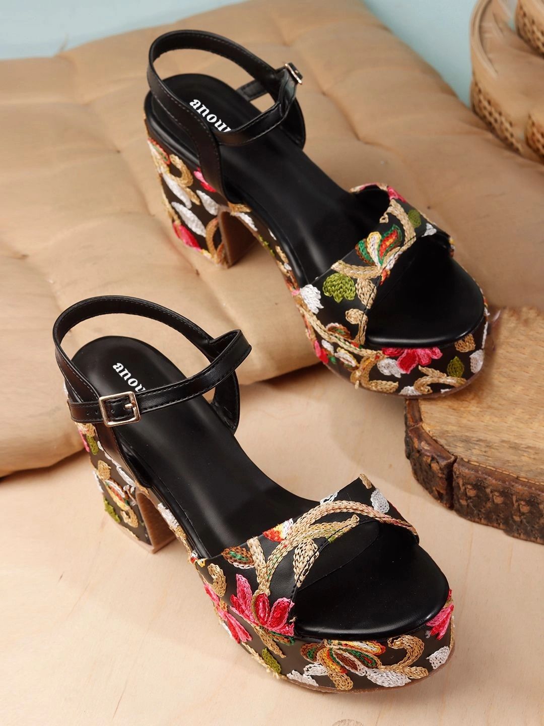 Anouk Block Sandals with Buckles-picture-19