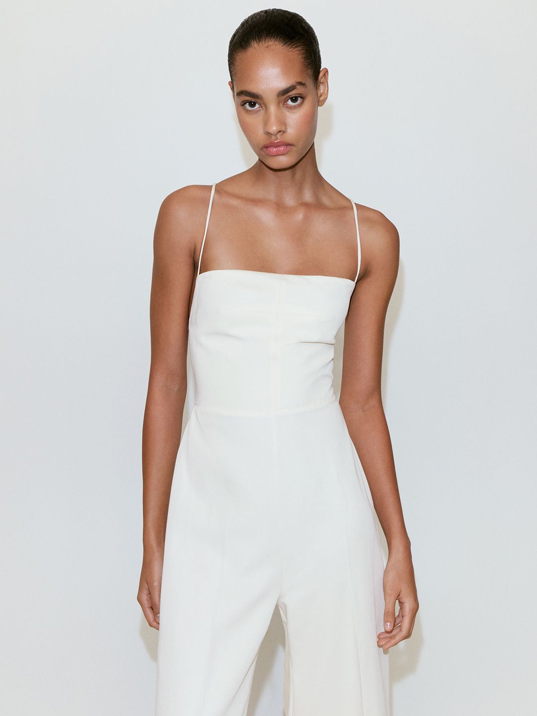 MANGO Shoulder Strap Capri Jumpsuit-picture-14