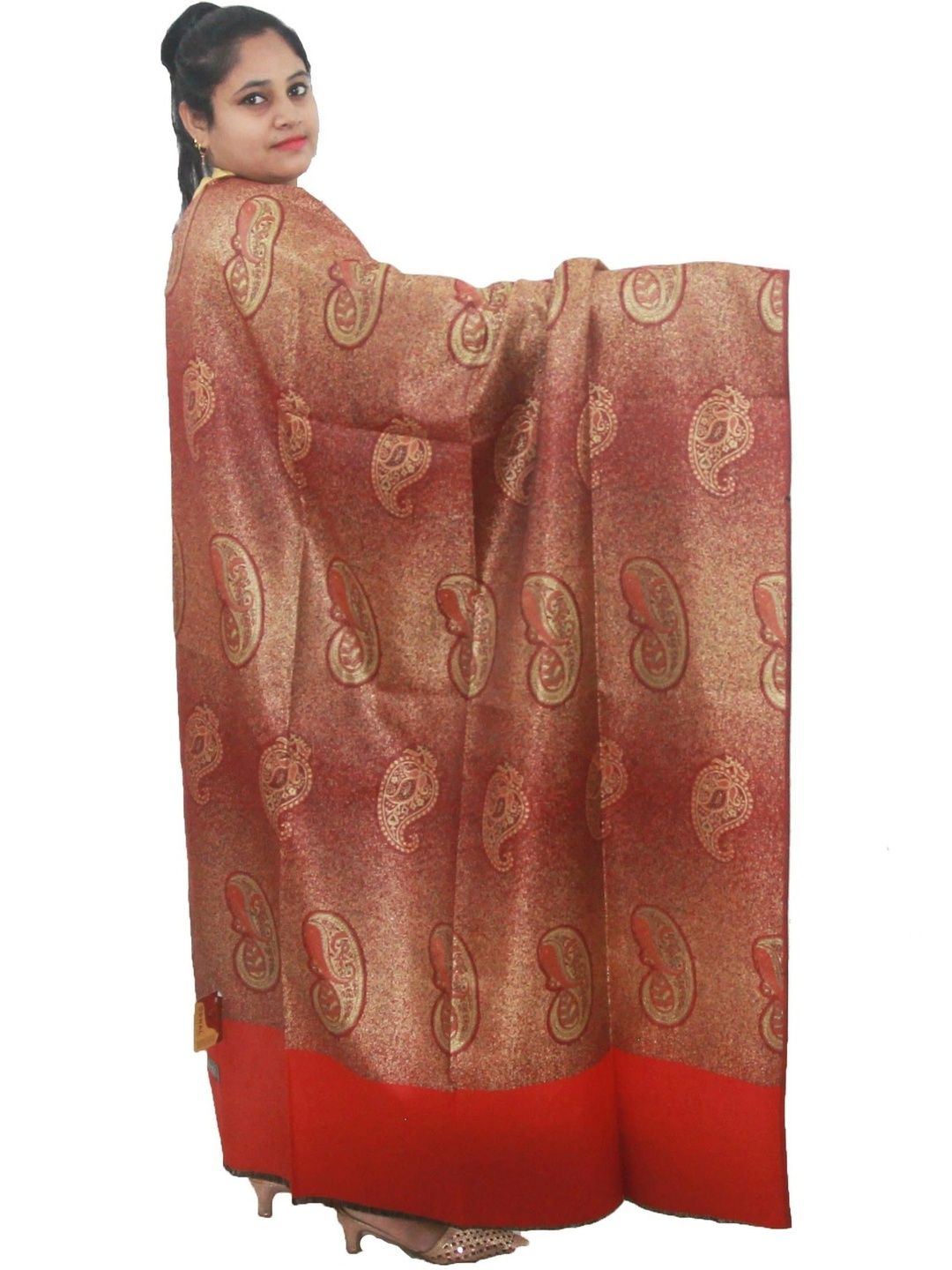 SPRHA Women Paisley Woven Design Shawl-picture-23