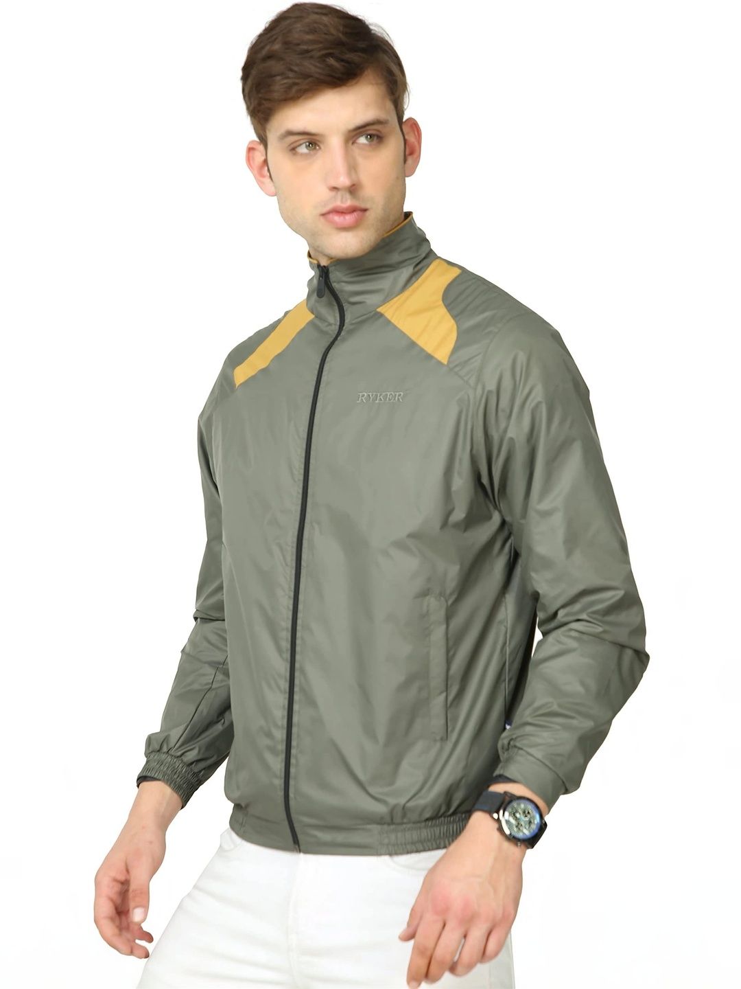 RYKER Men Colourblocked Lightweight Bomber Jacket-picture-32