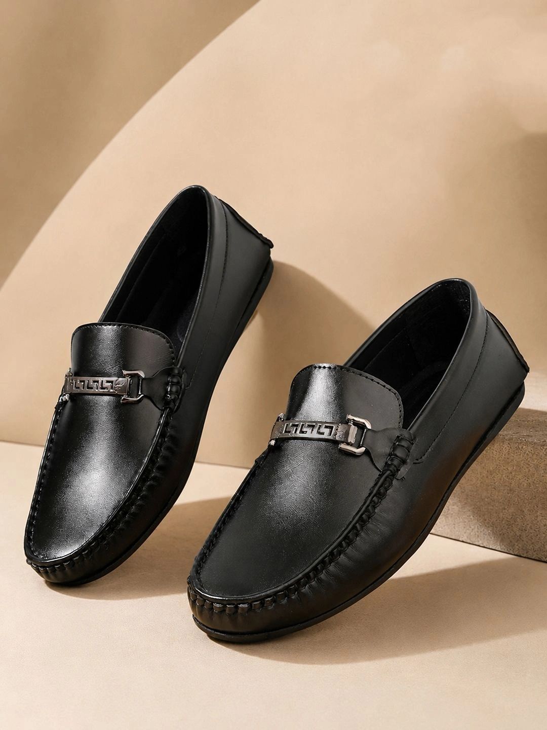 HERE&NOW Men PU Round Toe Slip-On Loafers Formal Shoes-image-33
