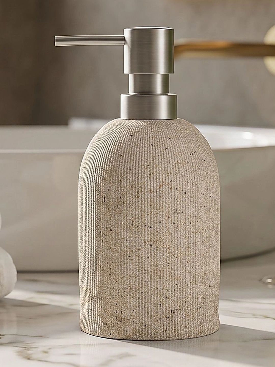 Pano Yellow Textured Polyresin Soap Dispenser-picture-37
