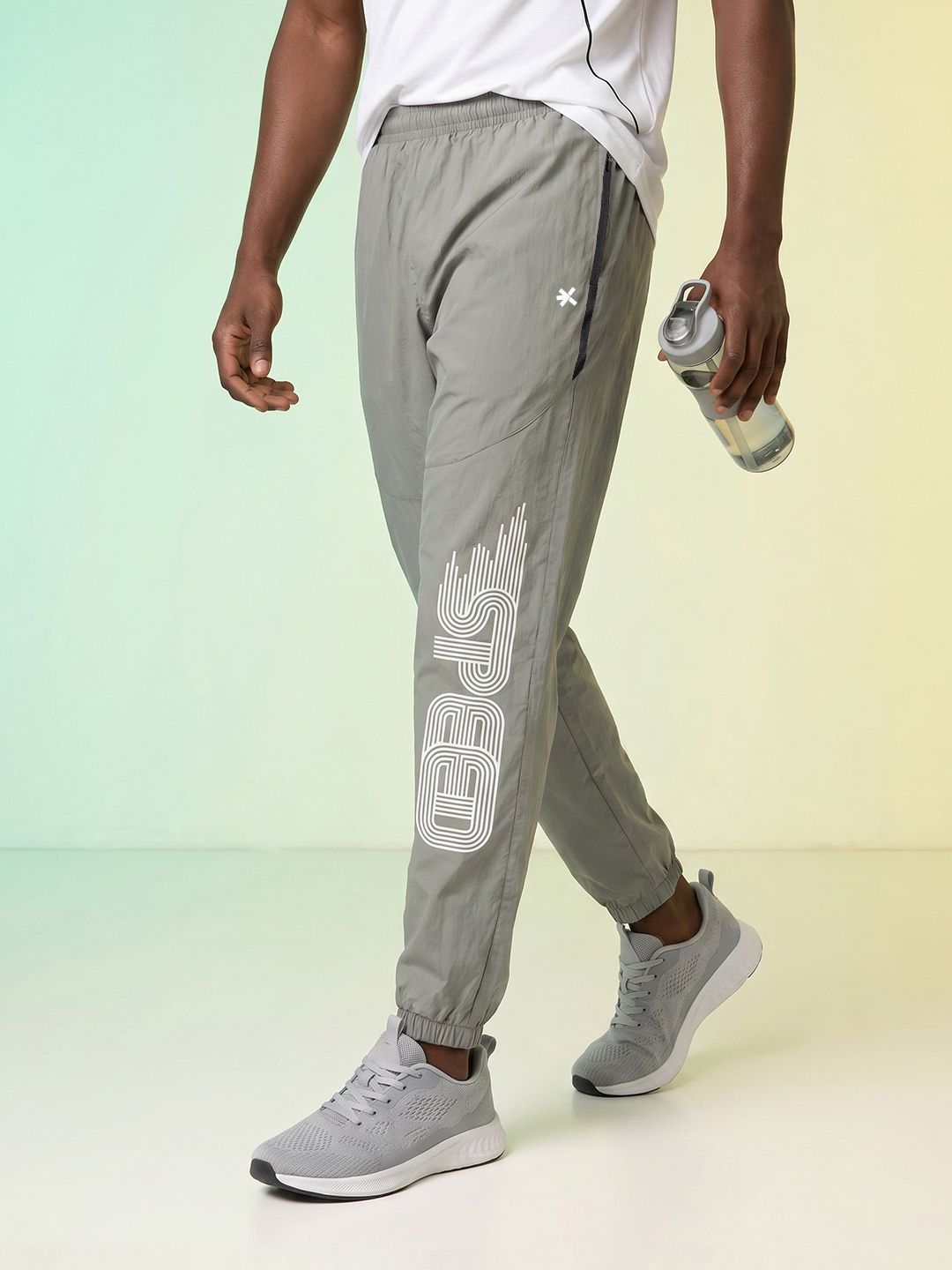 HRX by Hrithik Roshan Men Regular Fit Typography Printed Running Joggers-image-17