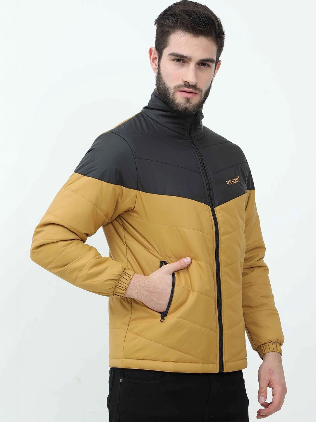 RYKER Men Colourblocked Lightweight Puffer Jacket-picture-24