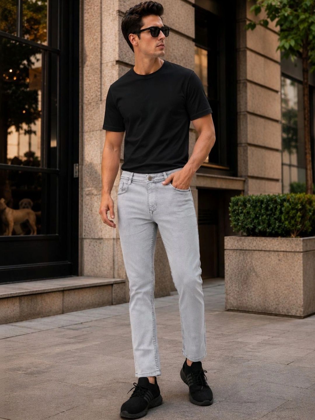 Kyber Men Jean Slim Fit Mid-Rise Light Fade Stretchable Jeans-picture-42