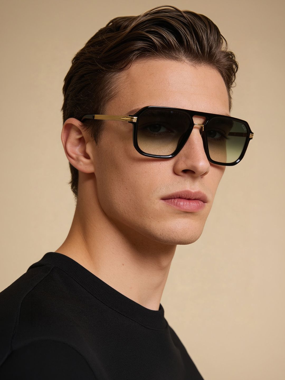 IDEE Men Green Lens & Black Square Sunglasses with-picture-12