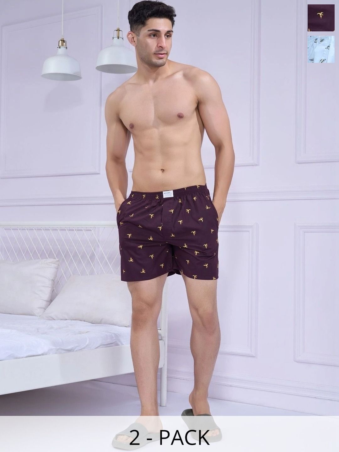 MAXZONE Pack Of 2 Printed Pure Cotton Boxers-picture-55