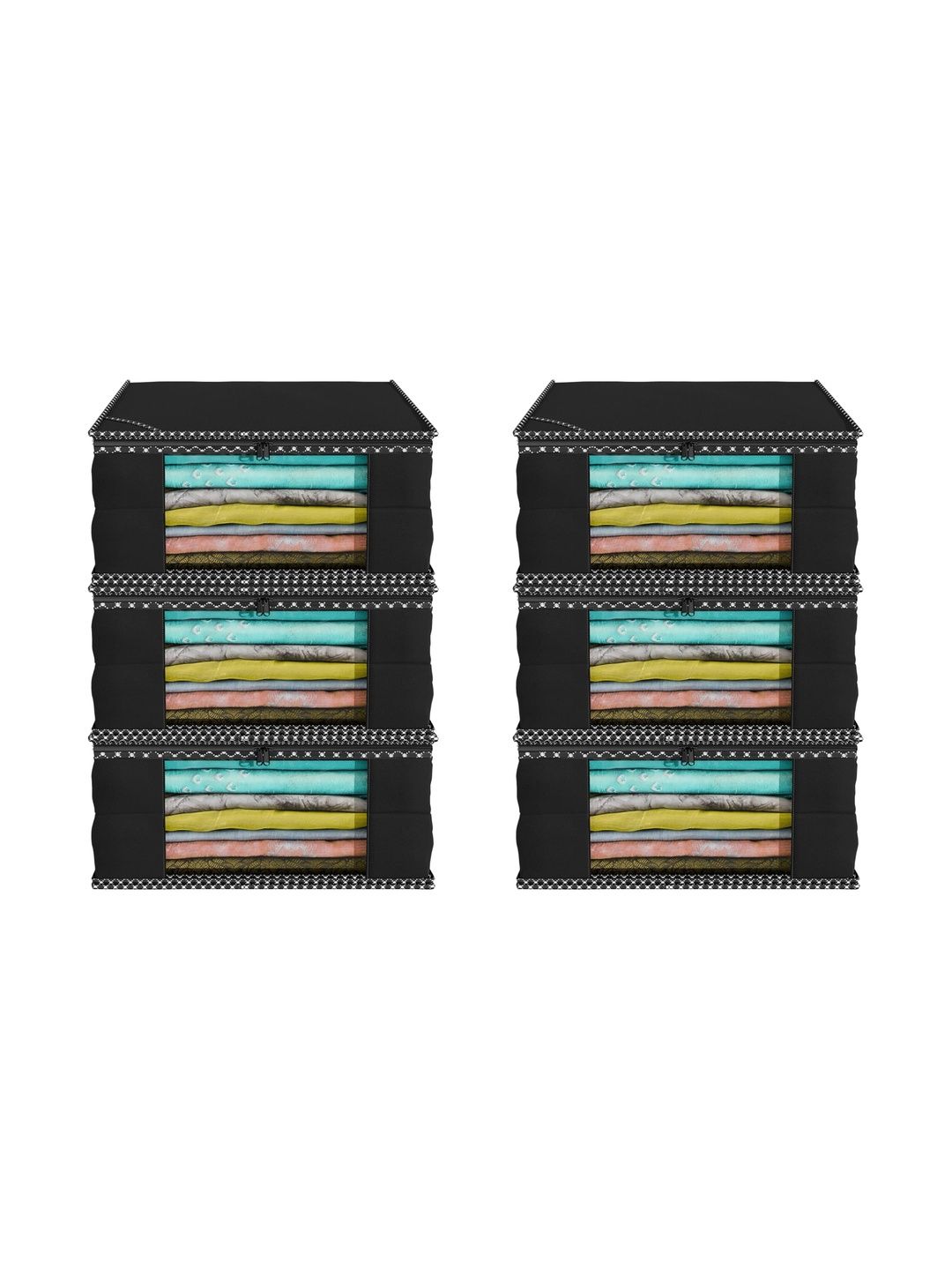 AARON INC Black Set of 6 Reusable Multi-Utility Organisers-picture-5