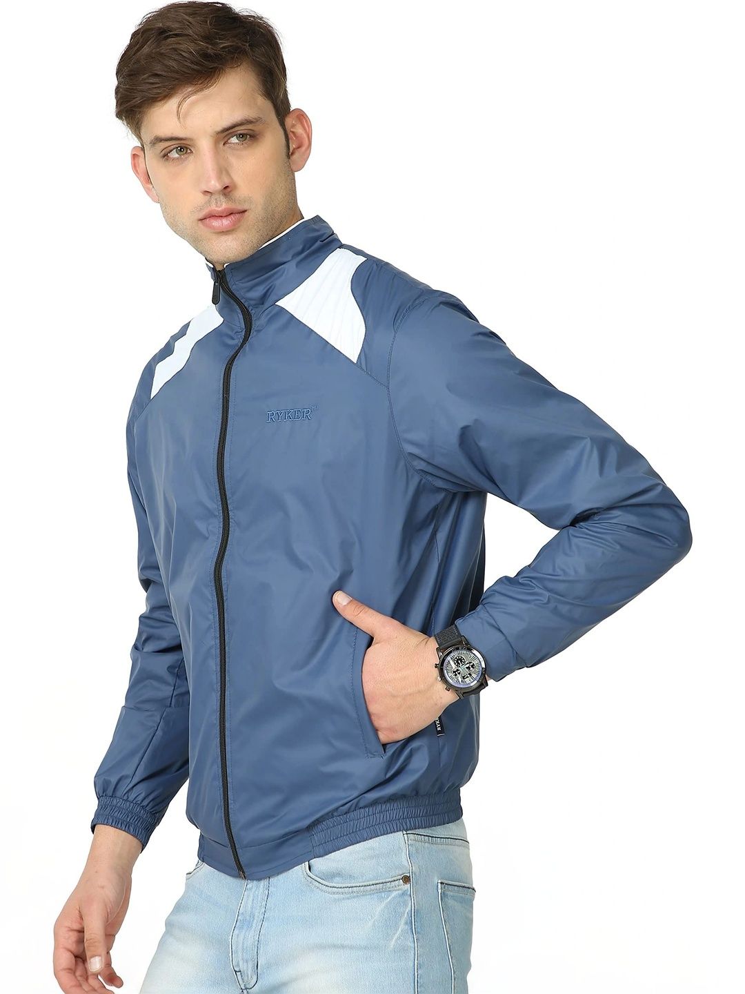 RYKER Men Colourblocked Lightweight Woven Jacket-picture-21