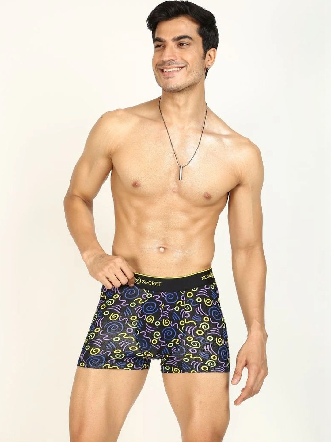 NEON SECRET Cotton Blend Printed Trunks-picture-54