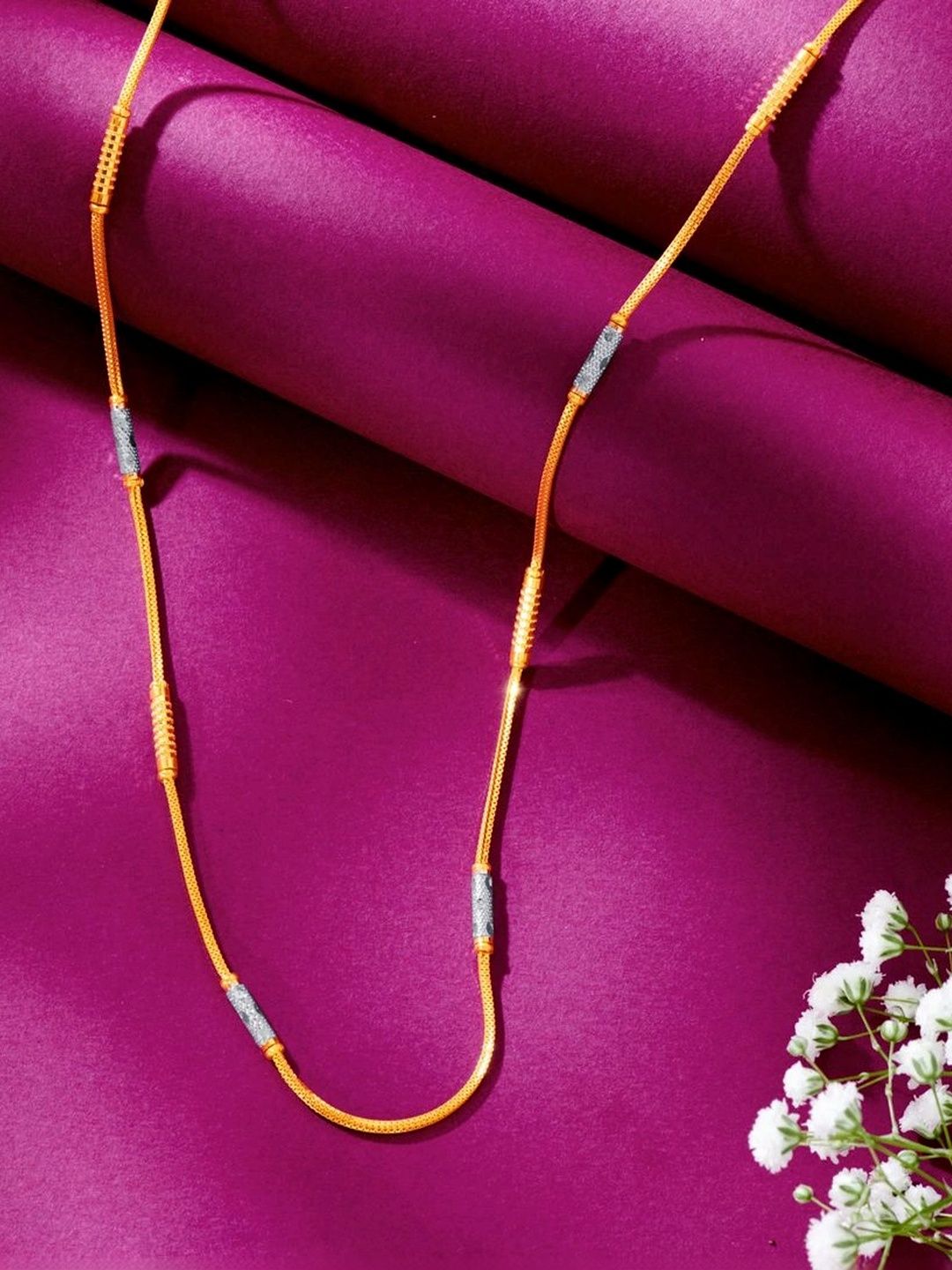 P N GADGIL JEWELLERS 22KT Gold Twilight Links Fancy Chain - 11 g-picture-16