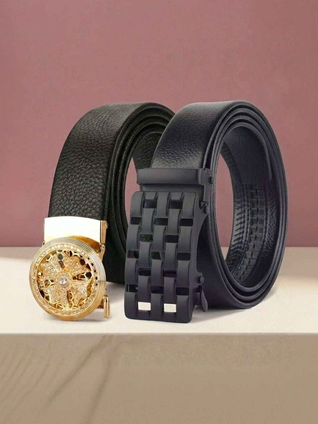 Roadster Men Embellished 2 PU Formal Belt-image-16
