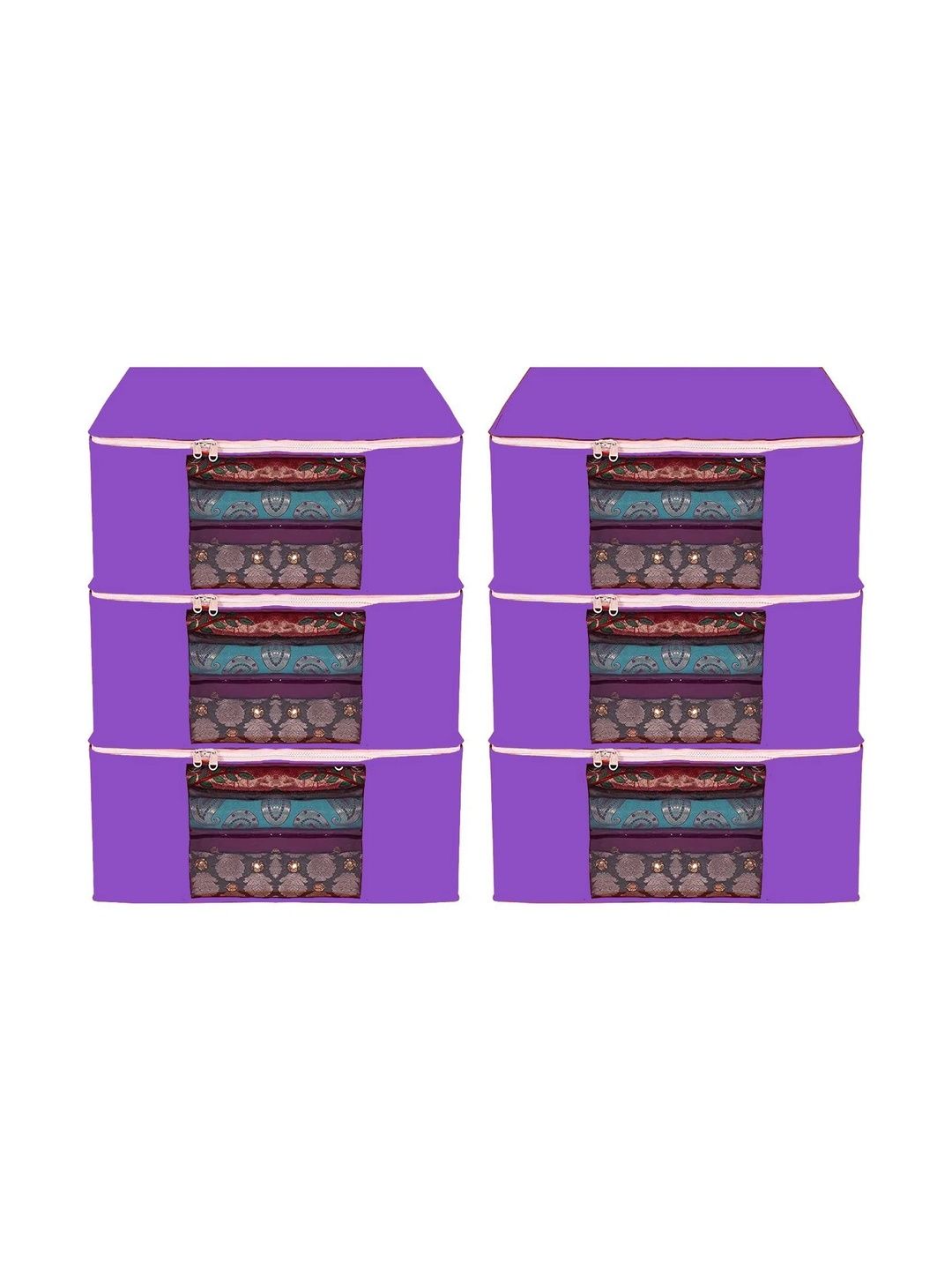 AARON INC Purple Set of 6 Reusable Multi-Utility Organisers-picture-36