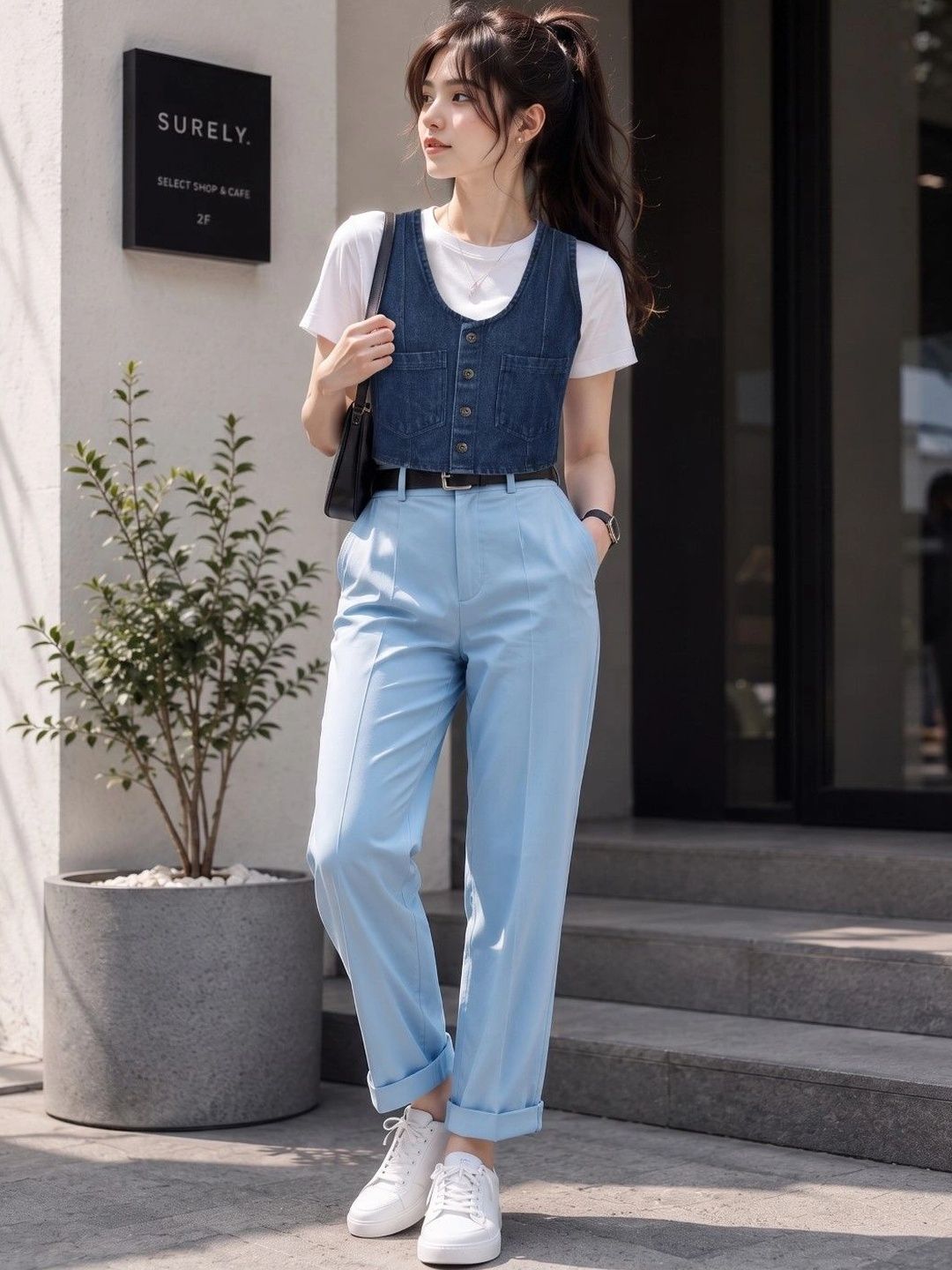 NEW-18 Scoop Neck Denim Casual Waistcoat-picture-22