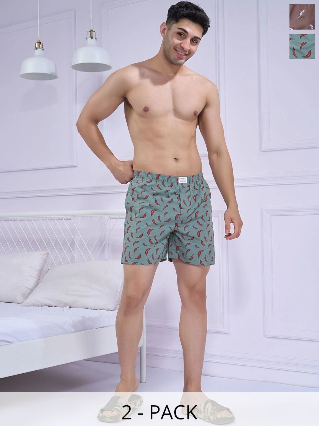 MAXZONE Pack Of 2 Printed Pure Cotton Boxers-picture-39